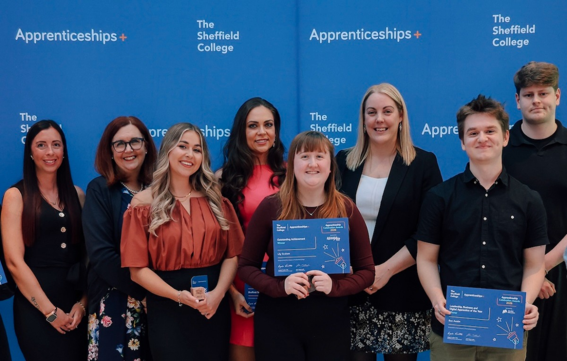 Inspirational apprentices at The Sheffield College celebrate awards success