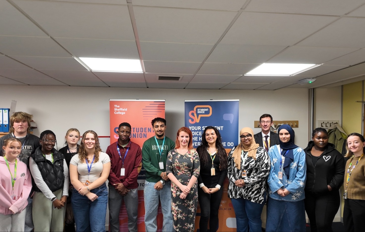 Students at The Sheffield College meet local MP for UK Parliament Week